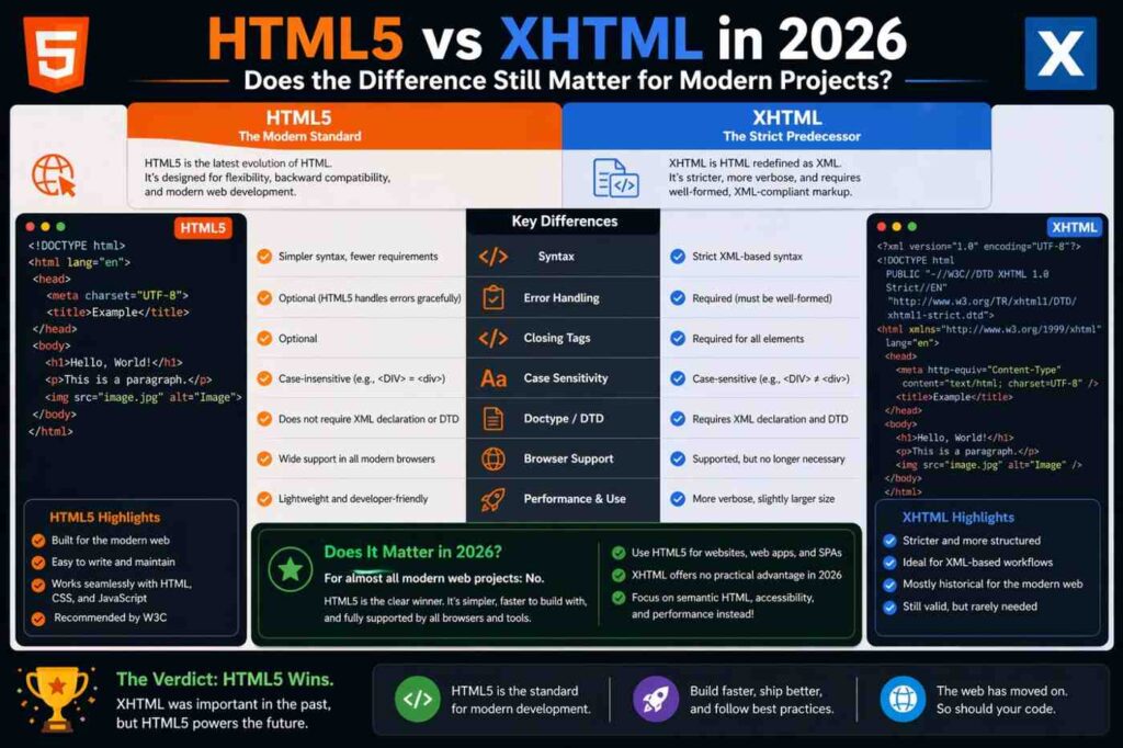 HTML5 vs XHTML