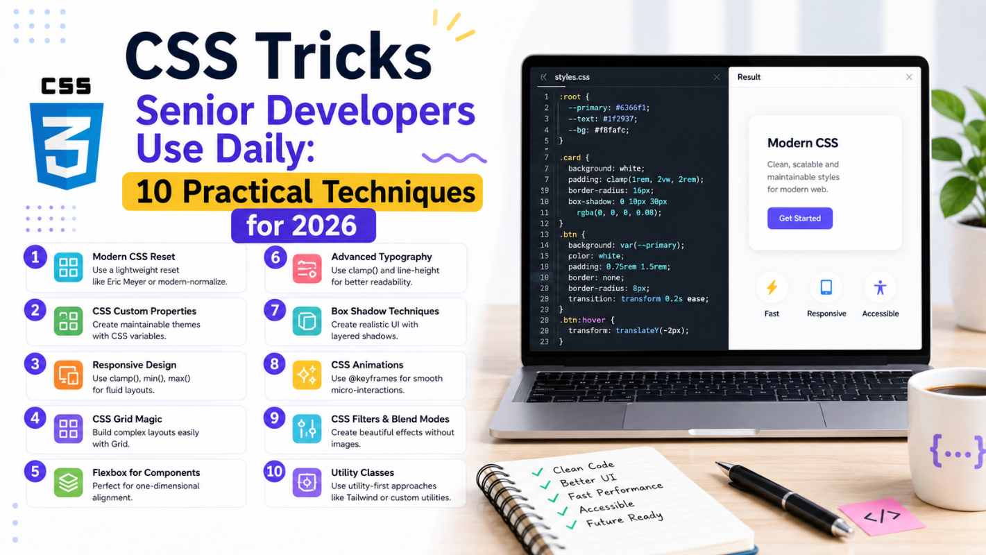 CSS Tricks Senior Developers Use Daily: 10 Practical Techniques for 2026