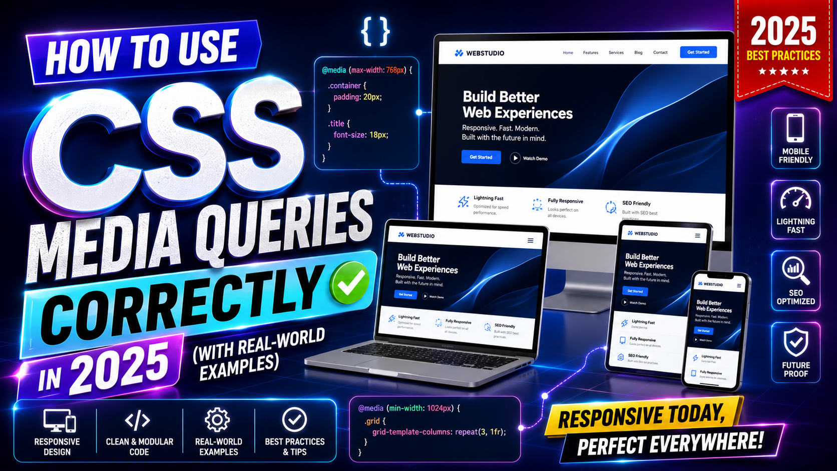 CSS Media Queries: Ultimate Practical Guide With Real Examples for Responsive Design (2025)